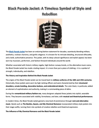 Black Parade Jacket