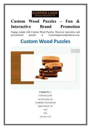 Custom Wood Puzzles – Fun & Interactive Brand Promotion