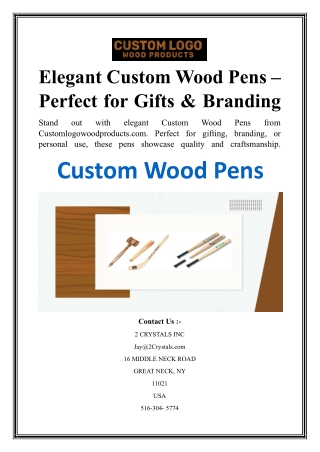 Elegant Custom Wood Pens – Perfect for Gifts & Branding