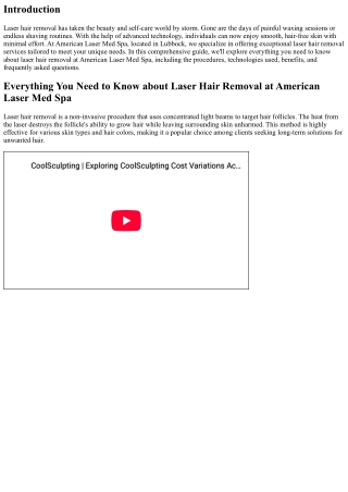 Everything You Need to Know about Laser Hair Removal at American Laser Med Spa
