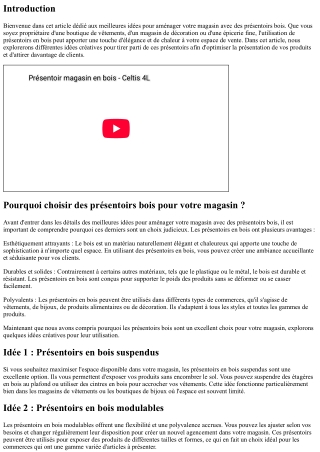 Aménager votre magasin avec des présentoirs bois : les meilleures idées
