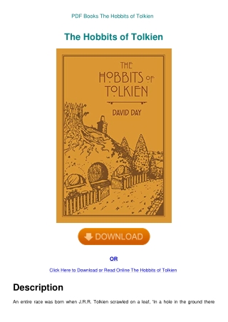 PDF Books The Hobbits of Tolkien