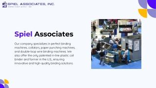 Professional Wire Binding Machines by Spiel Associates