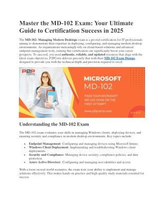 master the md 102 exam your ultimate guide