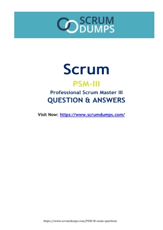 scrum psm iii professional scrum master