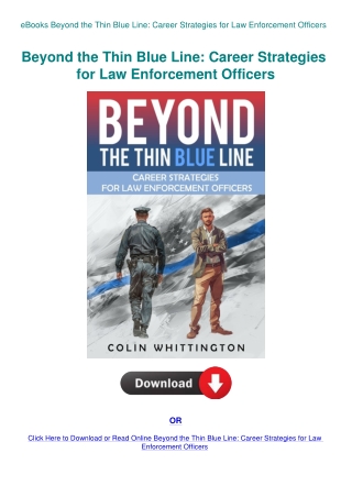 eBooks Beyond the Thin Blue Line Career Strategies for Law Enforcement Officers