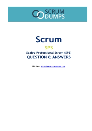 scrum sps scaled professional scrum sps question