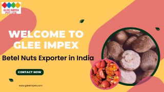 Betel Nuts Exporter From Farm to Market with Glee Impex