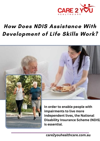 How Does NDIS Assistance With Development of Life Skills Work