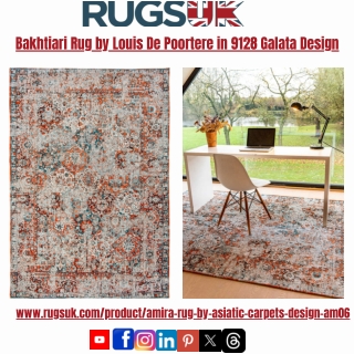 Bakhtiari Rug by Louis De Poortere in 9128 Galata Design