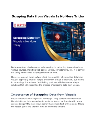 Scraping Data from Visuals Is No More Tricky