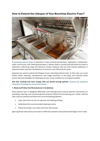how to extend the lifespan of your benchtop