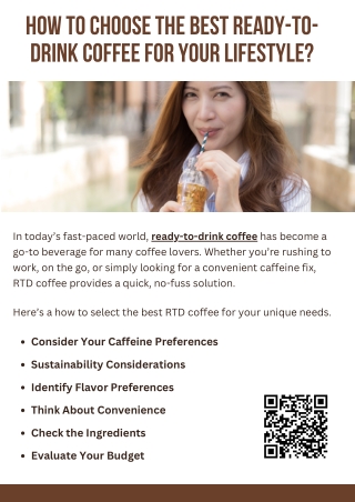 How to Choose the Best Ready-to-Drink Coffee for Your Lifestyle?