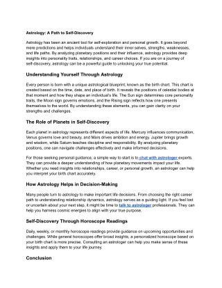 astrology a path to self discovery