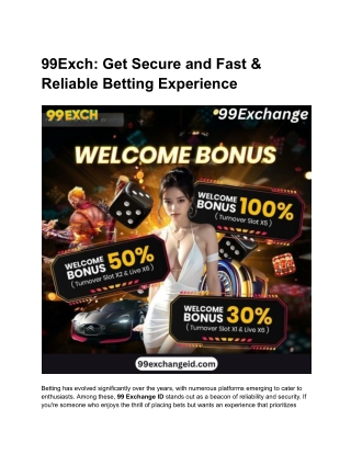 99Exch_ Get Secure and Fast & Reliable Betting Experience
