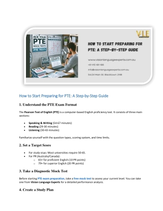 How to Start Preparing for PTE | A Step-by-Step Guide