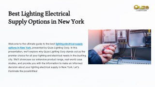 Best Lighting Electrical Supply Options in New York