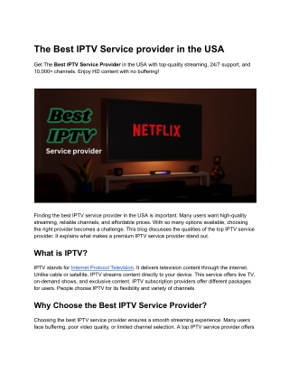 the best iptv service provider in the usa