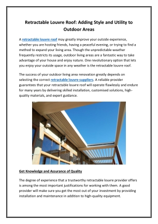 retractable louvre roof adding style and utility