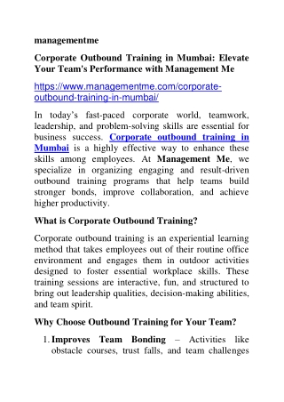 Corporate Outbound Training in Mumbai (1)