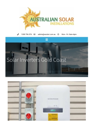 Solar Inverters Gold Coast