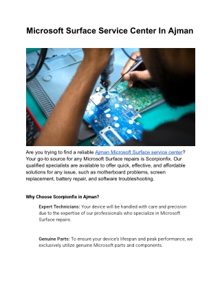 microsoft surface service center in ajman