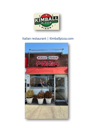 Italian restaurant | Kimballpizza.com