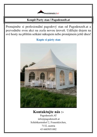 Koupit Party stan | Pagodenzelt.at