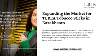 Expanding the Market for TEREA Tobacco Sticks in Kazakhstan