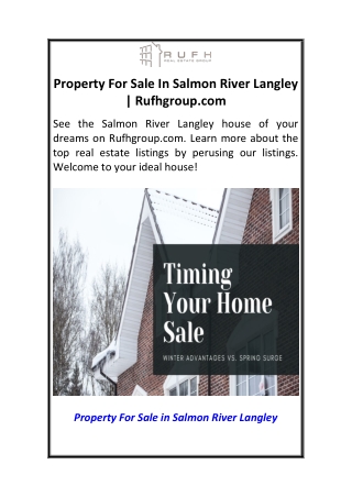 Property For Sale In Salmon River Langley  Rufhgroup.com