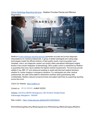 online radiology reporting services radblox