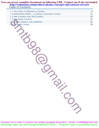 Question Bank: Calculus Concepts and Contexts 5th Edition James Stewart Kokoska