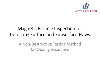 magnetic particle inspection for detecting