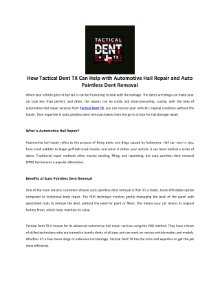 best dent repair near me