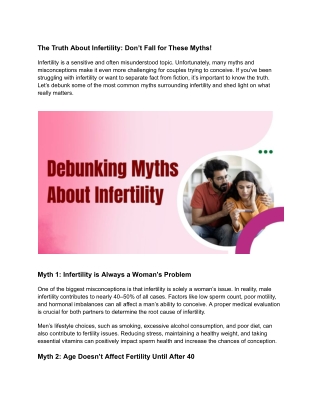 the truth about infertility don t fall for these