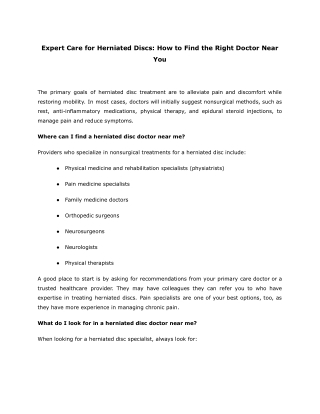 Expert Care for Herniated Discs_ How to Find the Right Doctor Near You