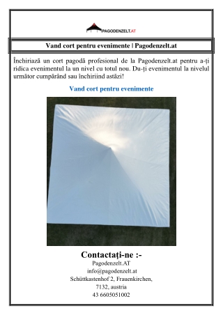 Vand cort pentru evenimente | Pagodenzelt.at