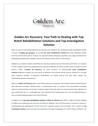 Investigation Solutions