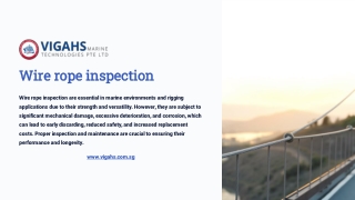 wire rope inspection