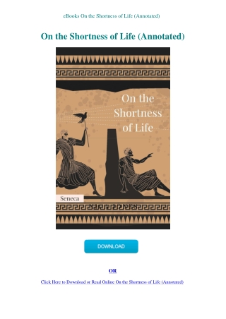 eBooks On the Shortness of Life (Annotated)
