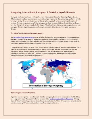 Navigating International Surrogacy A Guide for Hopeful Parents