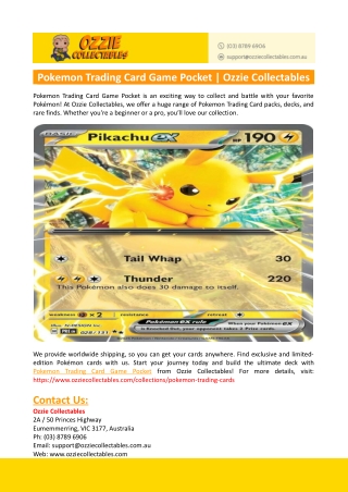 Pokemon Trading Card Game Pocket