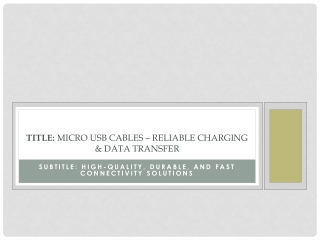 title micro usb cables reliable charging data transfer