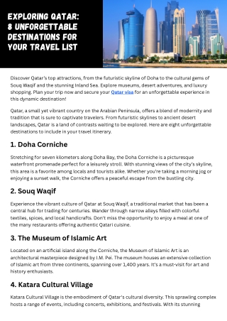 exploring qatar 8 unforgettable destinations