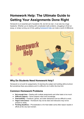 homework help the ultimate guide to getting your