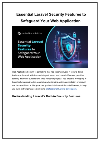 Essential Laravel Security Features to Safeguard Your Web Application