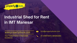 Industrial Shed for Rent in Manesar – Spacious & Well-Maintained Units