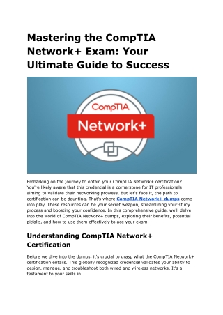 mastering the comptia network exam your ultimate
