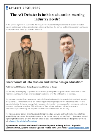 The AO Debate Is fashion education meeting industry needs.docx