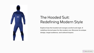 The Hooded Suit: Redefining Modern Style